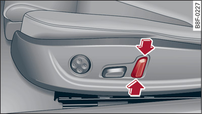 Siège avant à réglage électrique : réglage de l'appuie-tête